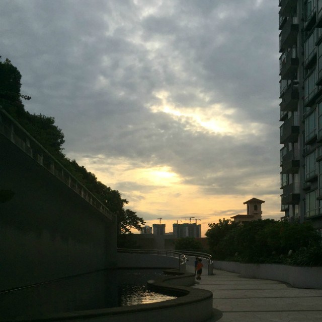 scooting into sunset